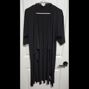 Lularoe Shirley kimono cover up solid black small womens